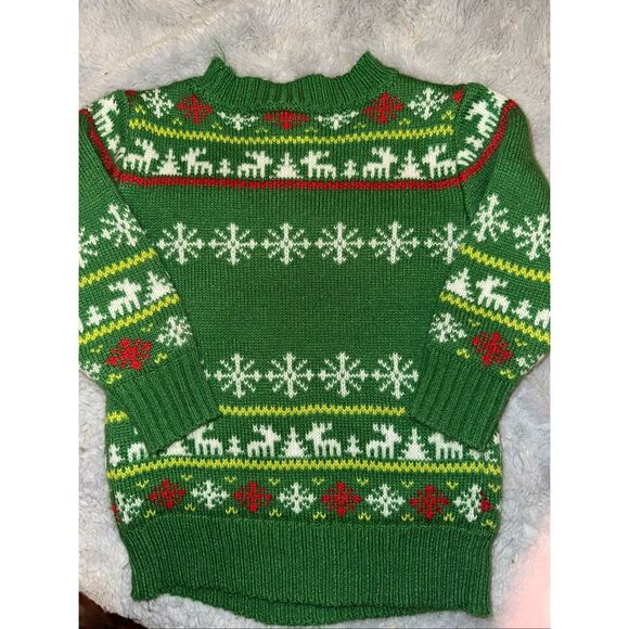 The Grinch Boys Toddler 2T Christmas Crewneck Sweater Red Green - Picture 4 of 4